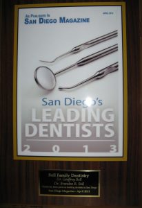 Plaque for Top Dentist San Diego award